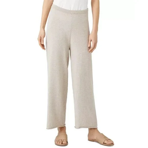 Eileen Fisher Organic Cotton Cropped Pants Petite Medium PM - Picture 3 of 4